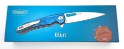 Mikov Elipt Stonewash Linerlock D2 Steel Blue Duralumin Elox Pocket Folder Knife - ELIPT -Knives Store MIKELIPT 7