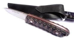 Nieto Viking Brown Katex Hunting Fixed Blade Knife, Leather Sheath - 11002