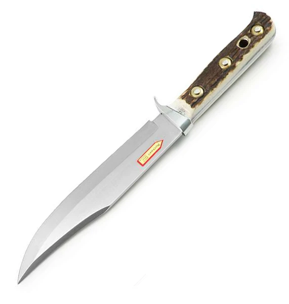 Puma Bowie Stag Handle Hunting Fixed Blade Knife, Leather Sheath - 116396 3 Puma Bowie Stag Handle Hunting Fixed Blade Knife, Leather Sheath - 116396