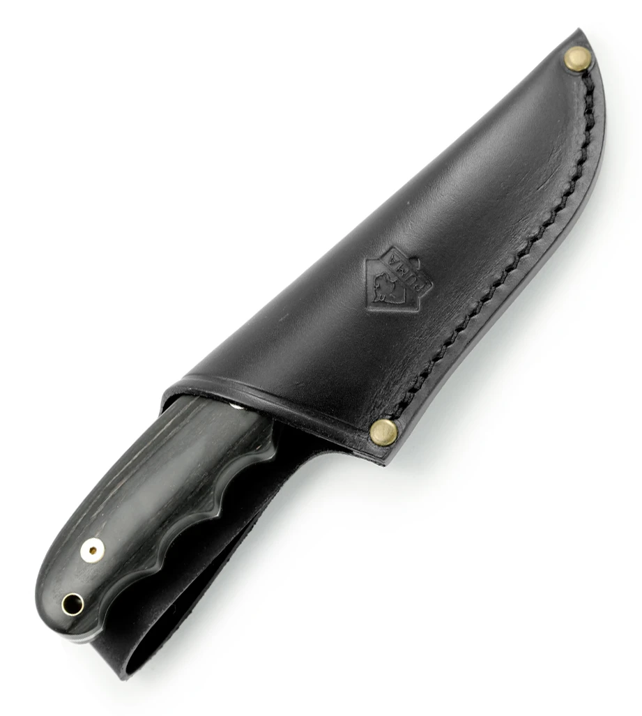 Puma Saubart Hunter Pakkawood Handle Fixed Blade Knife, Leather Sheath - 122500 4 Puma Saubart Hunter Pakkawood Handle Fixed Blade Knife, Leather Sheath - 122500 - Image 2