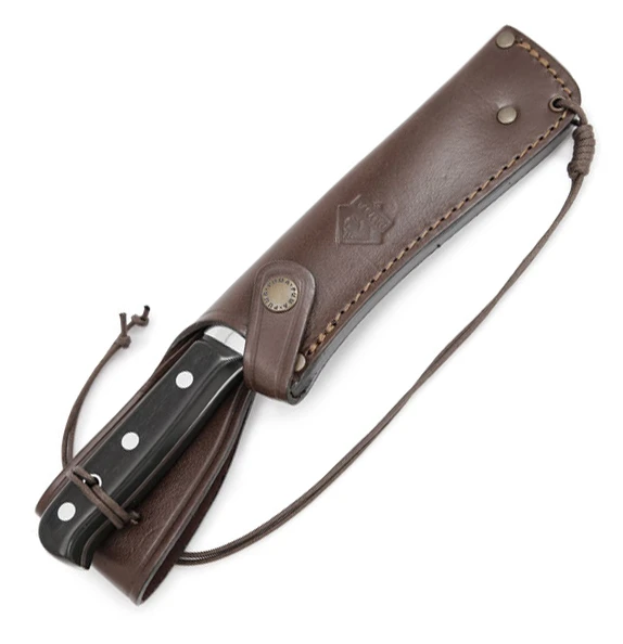 Puma Sedona Bowie Pakkawood Handle Fixed Blade Knife, Leather Sheath - 125396 4 Puma Sedona Bowie Pakkawood Handle Fixed Blade Knife, Leather Sheath - 125396 - Image 2