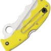 Spyderco Assist Salt Lightweight Yellow FRN, Satin Serrated Edge Rescue Folder Knife - C79PSYL 1 Spyderco Assist Salt Lightweight Yellow FRN, Satin Serrated Edge Rescue Folder Knife - C79PSYL -Knives Store SC79PSYL