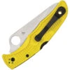 Spyderco Pacific Salt 2 Yellow FRN, Satin Serrated Edge Folder Knife - C91SYL2 -Knives Store SC91SYL2