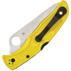 Spyderco Pacific Salt 2 Yellow FRN, Satin Serrated Edge Folder Knife - C91SYL2