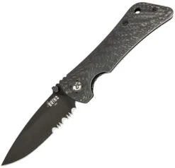 Southern Grind Spider Monkey Black Serrated S35VN Carbon Fibre Folder Knife