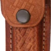 Brown Leather Embossed Basketweave Belt Sheath To Suit 3 - 3.5 Inch Knife -Knives Store SH1130