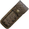 Crocodile Pattern Brown Leather Belt Sheath To Suit 4.5 - 5.25 Inch Knife -Knives Store SH1197