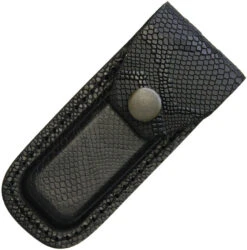 Snake Pattern Black Leather Belt Sheath To Suit 3 - 3.5 Inch Knife