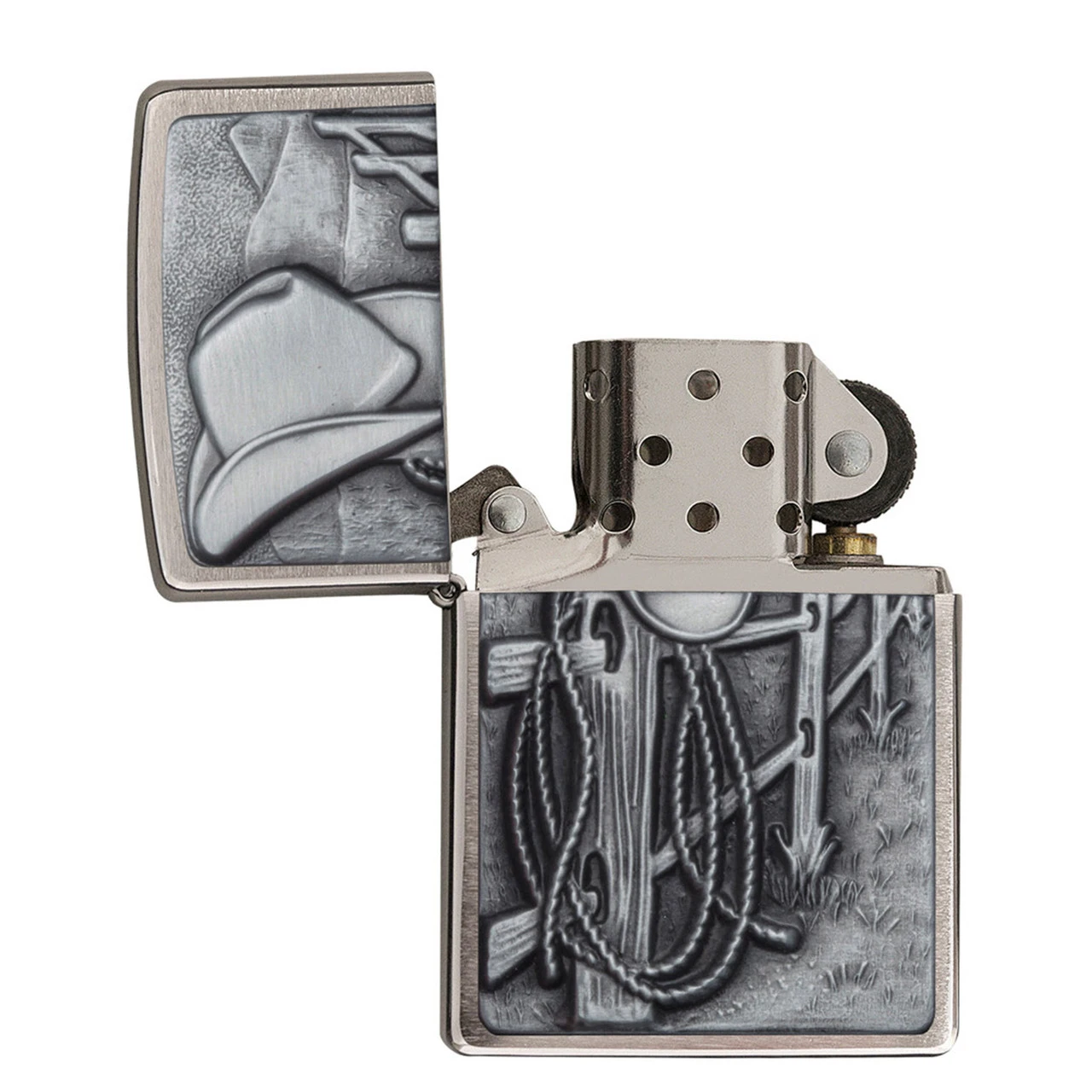 Zippo Lighter, Prairie Resting Cowboy - 94879 4 Zippo Lighter, Prairie Resting Cowboy - 94879 - Image 2